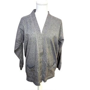 Gap Vintage Gray Women's Cotton Long Sleeve Cardigan Sweater Size Small
